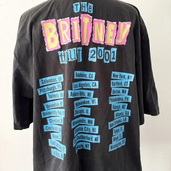 ZARA Britney Spears Tour Washed Effect Short Sleeve T-Shirt Women's Size Small S - Picture 11 of 16